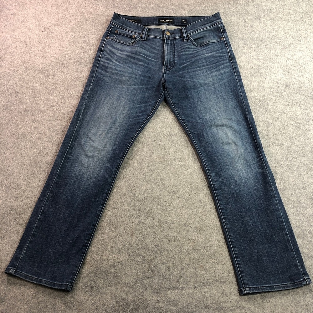 Lucky Brand Mens Jeans 33x30 Blue 221 Straight Leg Stretch Denim Dark Wash
